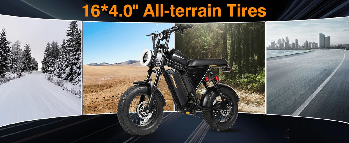 Bodywel M16 Pro Fat-Tire Electric Bike – 48V 15.6Ah Battery