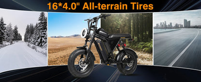 Bodywel M16 Pro Fat-Tire Electric Bike – 48V 15.6Ah Battery