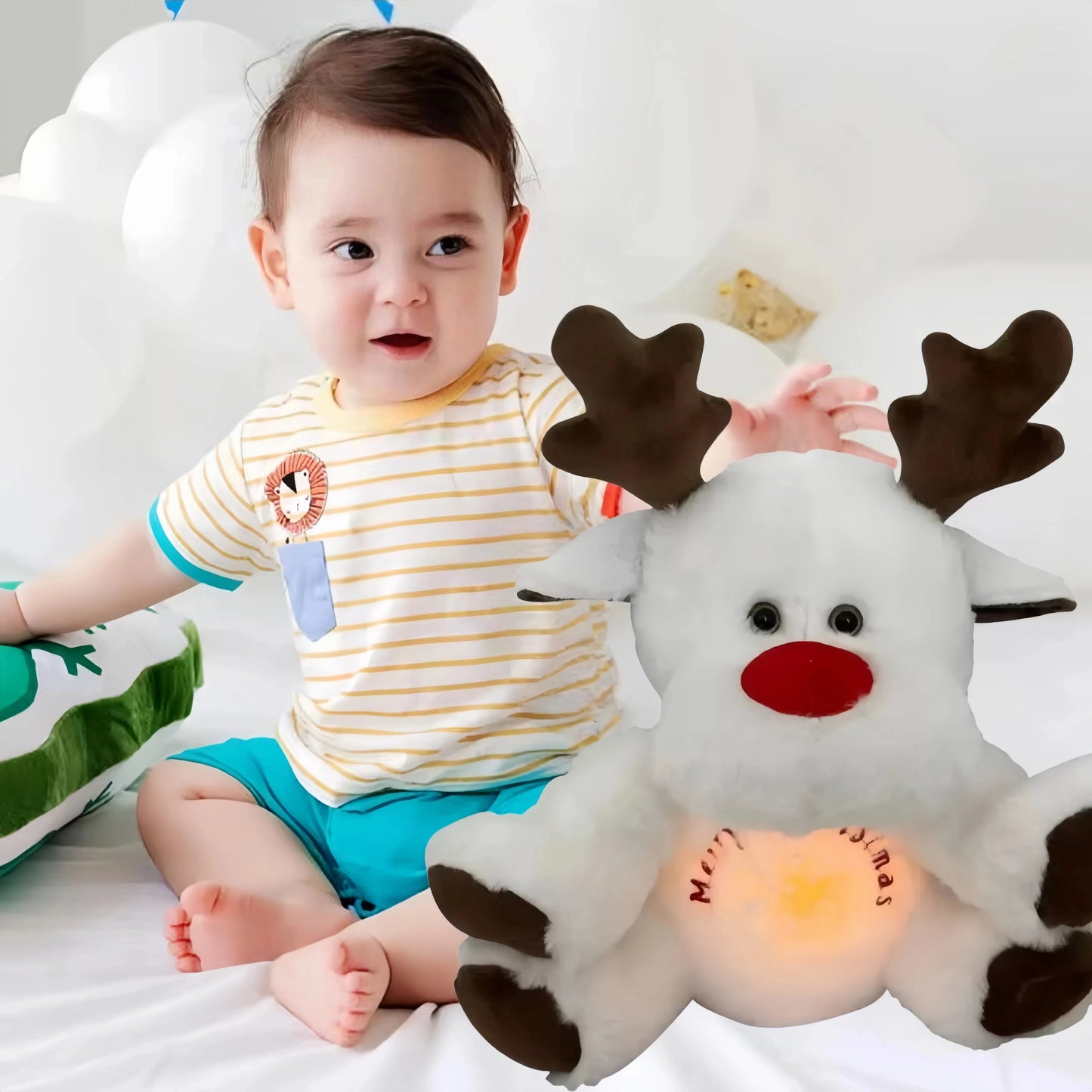 Peluche con Renna di Natale per Respirazione Rilassante