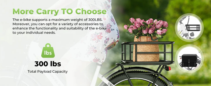 Cybervelo EK2 Step-Through Electric Bike – 26-Inch, 48V
