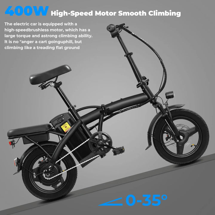 14-Inch Folding Electric Commuter Bike – 48V Battery