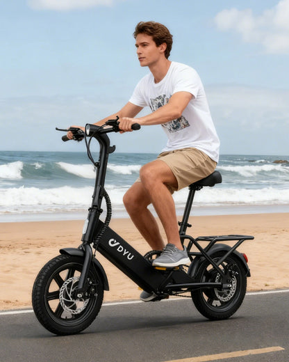 DYU C3 Mini Folding Electric Bike – 14-Inch, 36V Battery