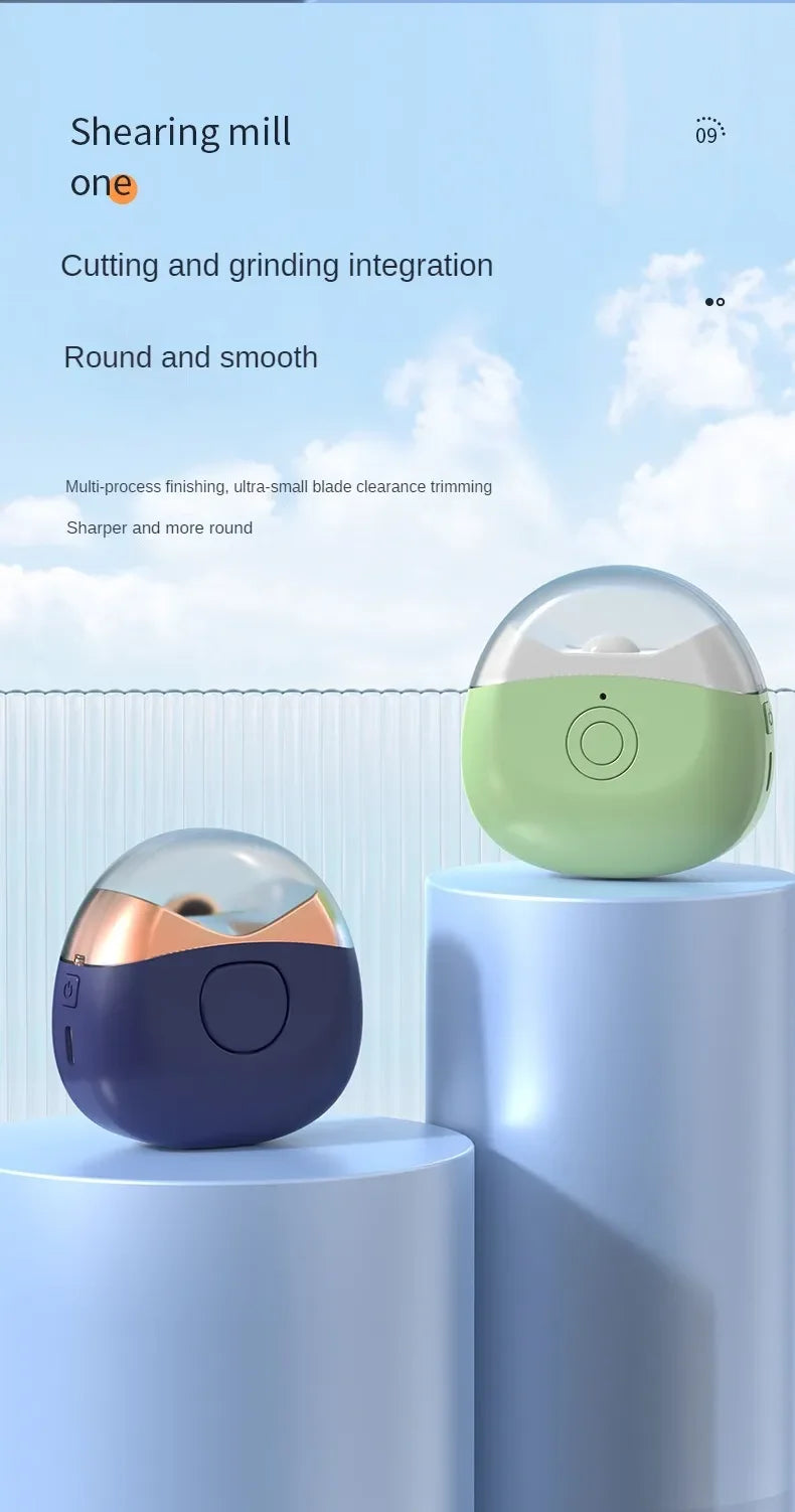 2-in-1 Electric Nail File and Nail Grinder, Automatic Nail Clipper for Adults and Kids with Safe Anti-Pinch Design