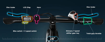 Cybervelo Mars700 Folding Fat-Tire Electric Bike – 48V 20.8Ah