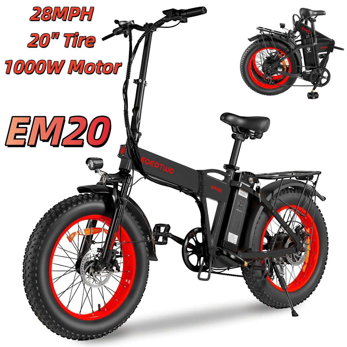 EOEOTWO 26-Inch Fat-Tire Electric Bike – 48V 15Ah