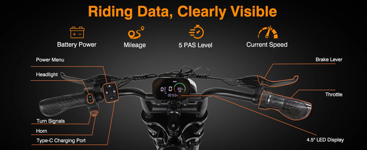 Bodywel M16 Pro Fat-Tire Electric Bike – 48V 15.6Ah Battery