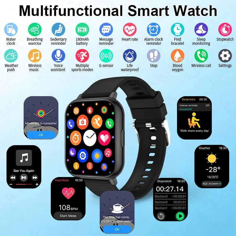LIGE 2026 Smartwatch – Bluetooth Calling and Fitness Tracker for Everyone