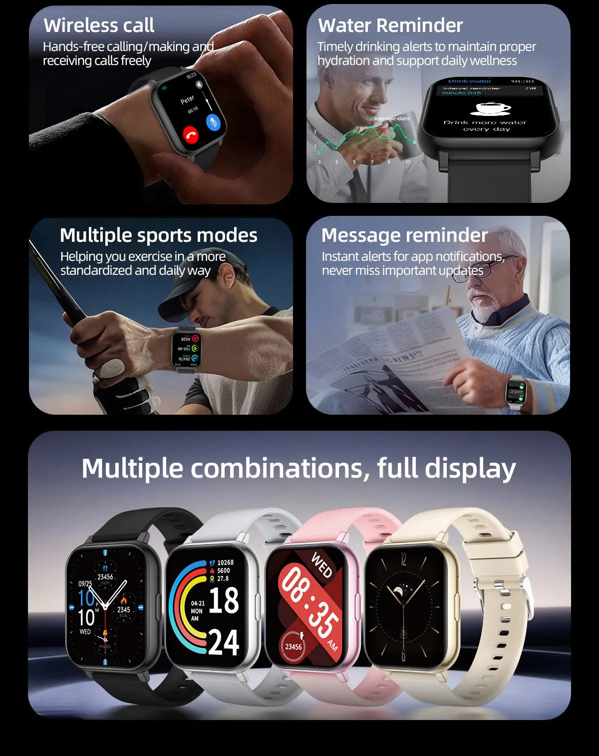 LIGE 2026 Smartwatch – Bluetooth Calling and Fitness Tracker for Everyone