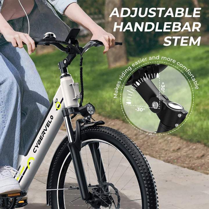 Cybervelo EK2 Step-Through Electric Bike – 26-Inch, 48V