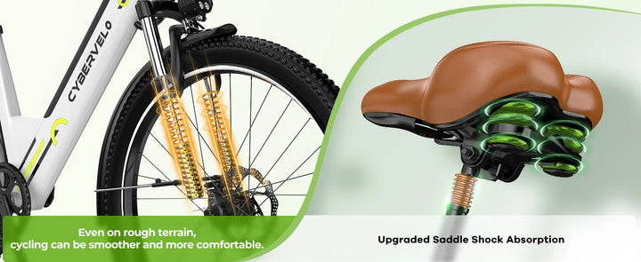 Cybervelo EK2 Step-Through Electric Bike – 26-Inch, 48V