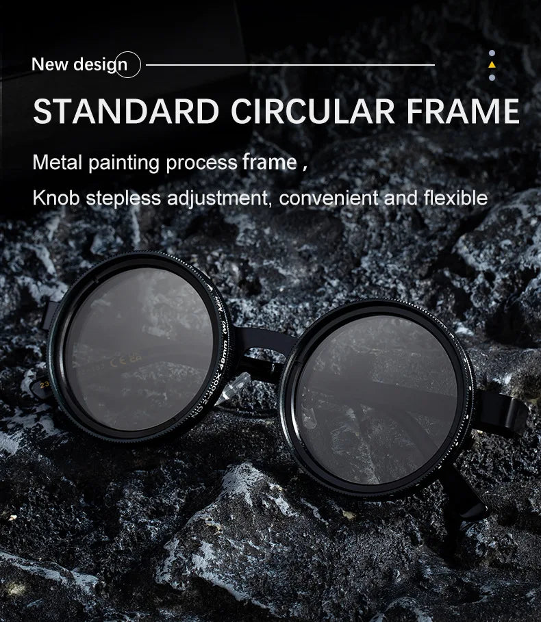 Handmade ND9 Polarized Sunglasses – Adjustable Darkening and UV400 Protection