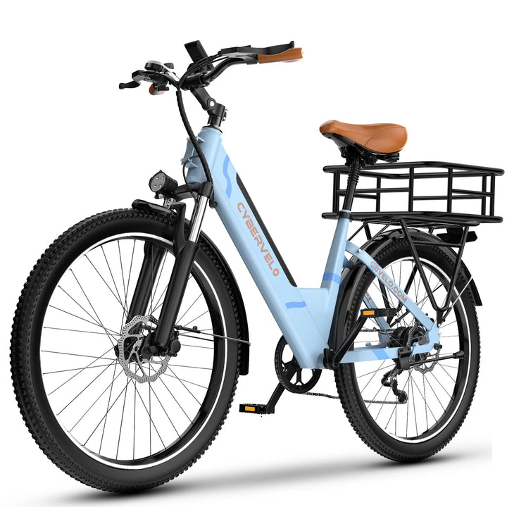 Cybervelo EK2 Step-Through Electric Bike – 26-Inch, 48V