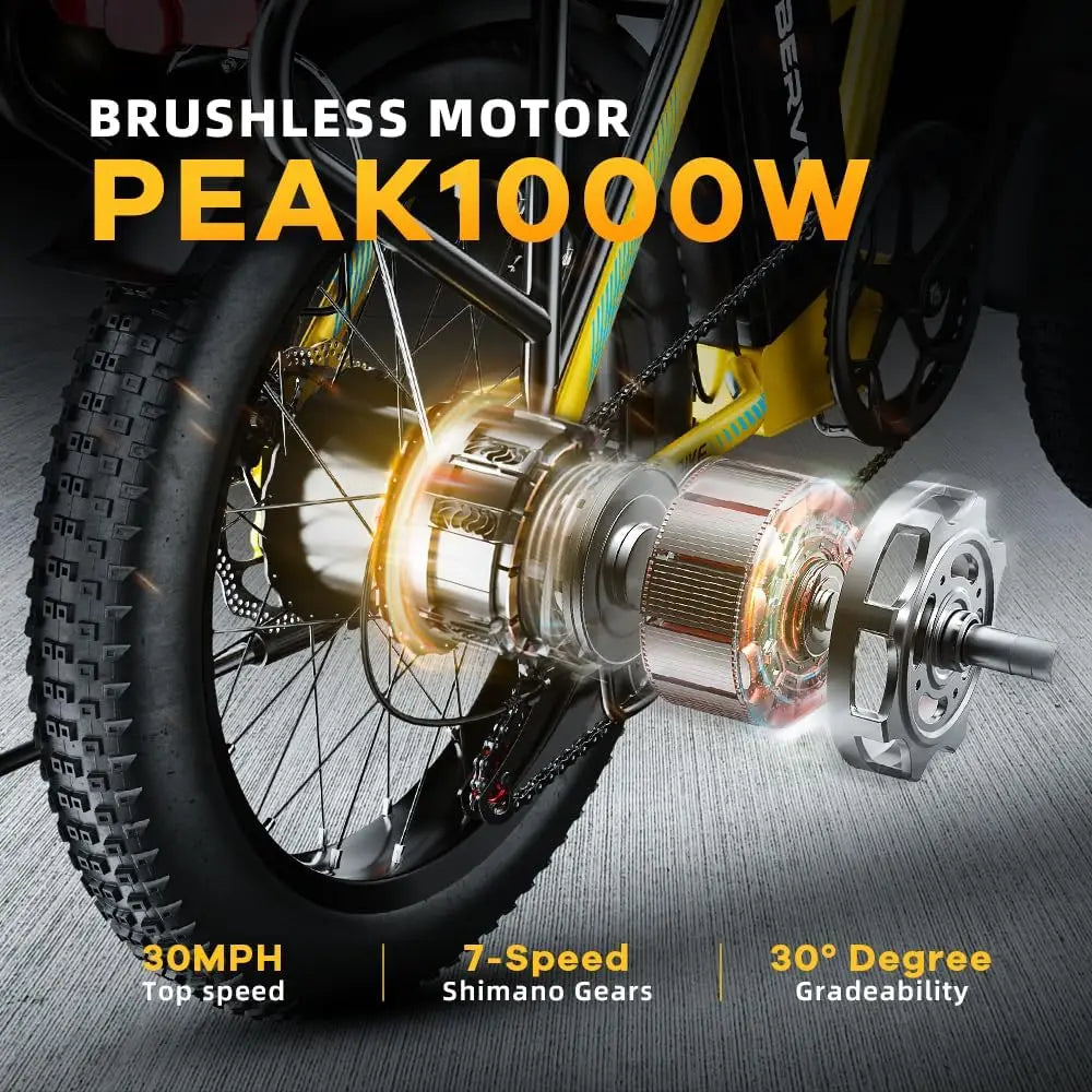 Cybervelo Mars700 Folding Fat-Tire Electric Bike – 48V 20.8Ah