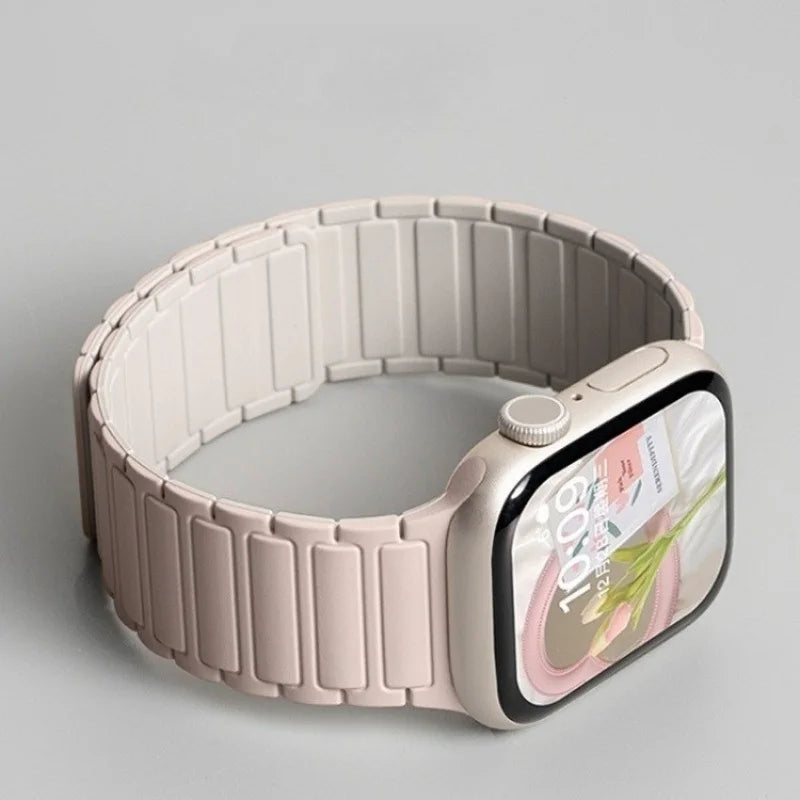 Magnetic Silicone Band for Apple Watch Ultra 2, Series 10/9/8/SE – All Sizes