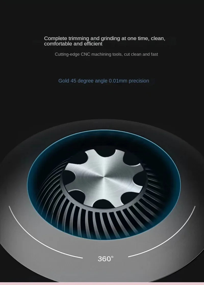 2-in-1 Electric Nail File and Nail Grinder, Automatic Nail Clipper for Adults and Kids with Safe Anti-Pinch Design