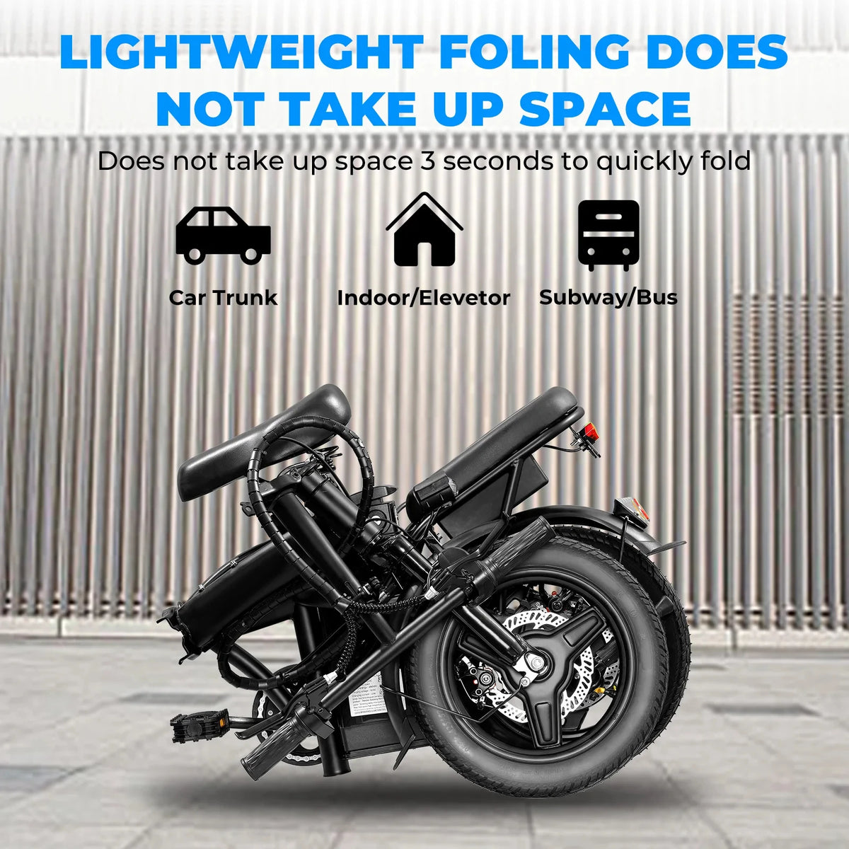 14-Inch Folding Electric Commuter Bike – 48V Battery