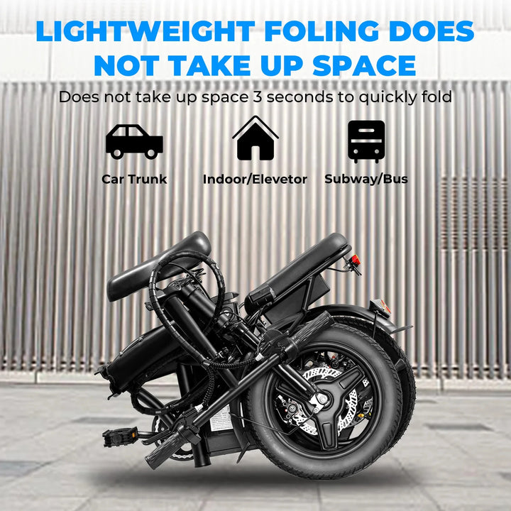 14-Inch Folding Electric Commuter Bike – 48V Battery