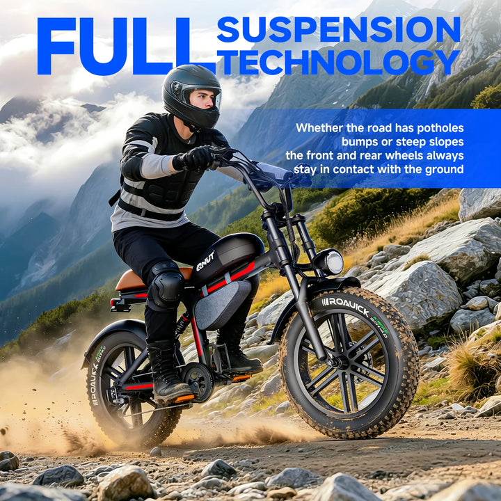 QNUT BK20 Fat-Tire Electric Bike – 48V 18Ah, 20-Inch Tires