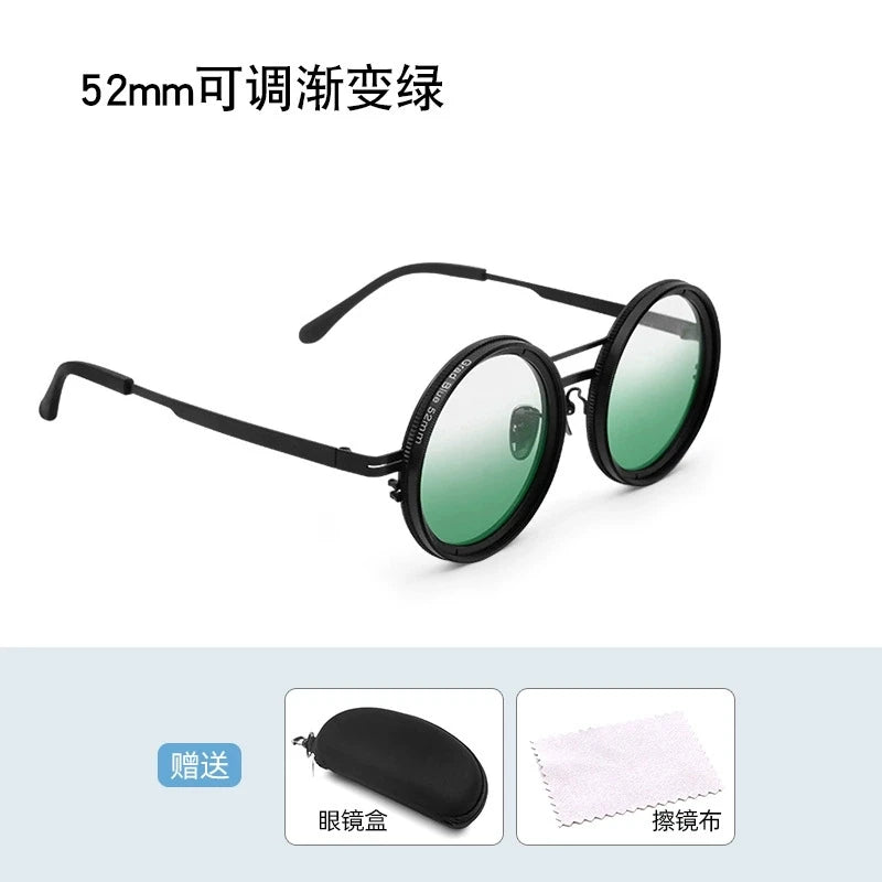 Handmade ND9 Polarized Sunglasses – Adjustable Darkening and UV400 Protection