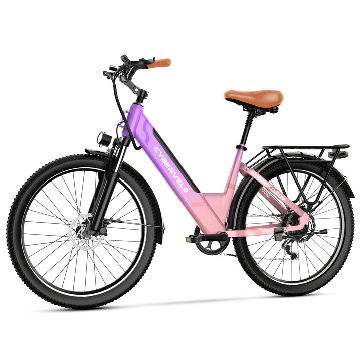 Cybervelo EK2 Step-Through Electric Bike – 26-Inch, 48V