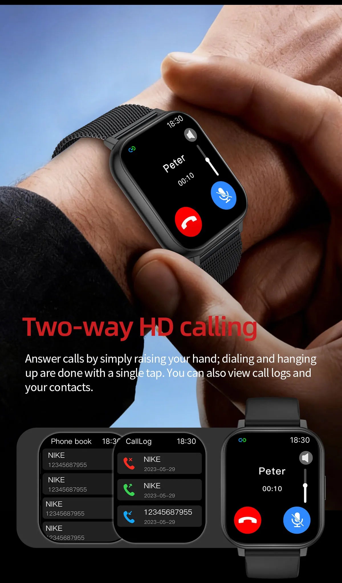 LIGE 2026 Smartwatch – Bluetooth Calling and Fitness Tracker for Everyone