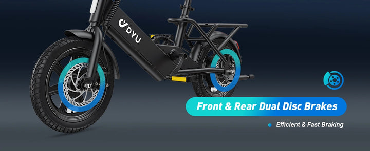DYU C3 Mini Folding Electric Bike – 14-Inch, 36V Battery