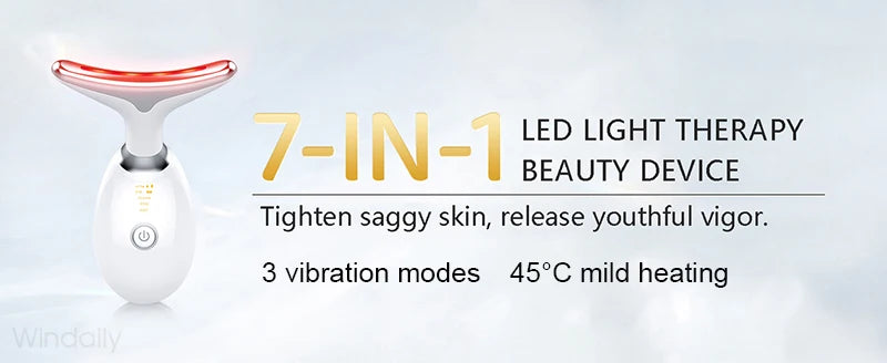 7-LED Face and Neck Sculpting Massager – Skin Rejuvenation Device