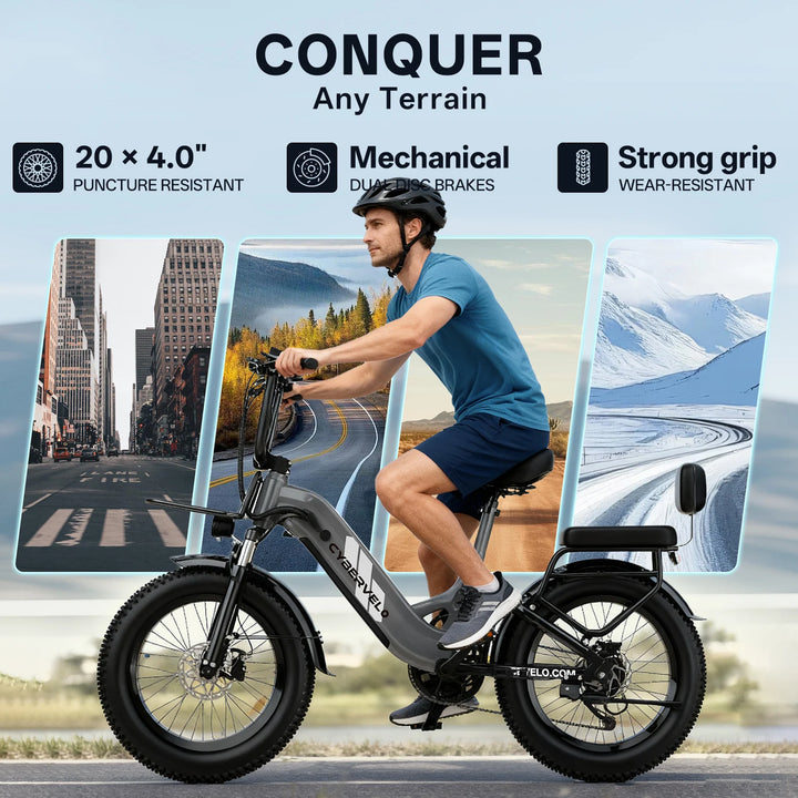 Cybervelo EK8 / EK12 Step-Through Electric Bike – 48V 20Ah