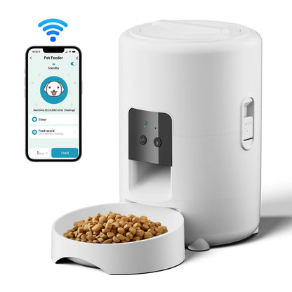 Modernly Smart Automatic Pet Feeder with Camera – 2L, App-Controlled