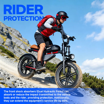 QNUT BK20 Fat-Tire Electric Bike – 48V 18Ah, 20-Inch Tires