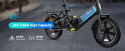 DYU C3 Mini Folding Electric Bike – 14-Inch, 36V Battery