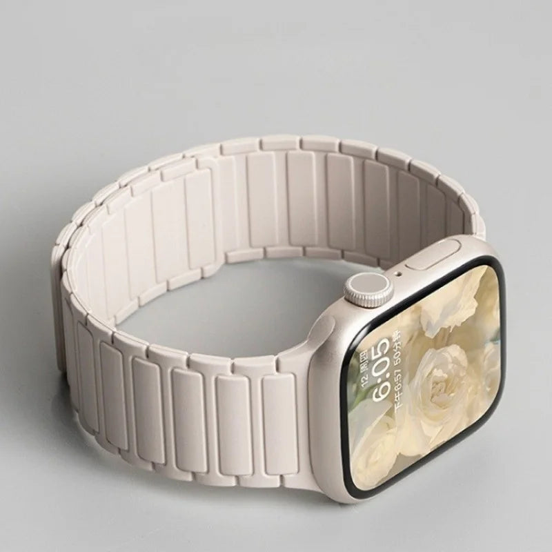 Magnetic Silicone Band for Apple Watch Ultra 2, Series 10/9/8/SE – All Sizes