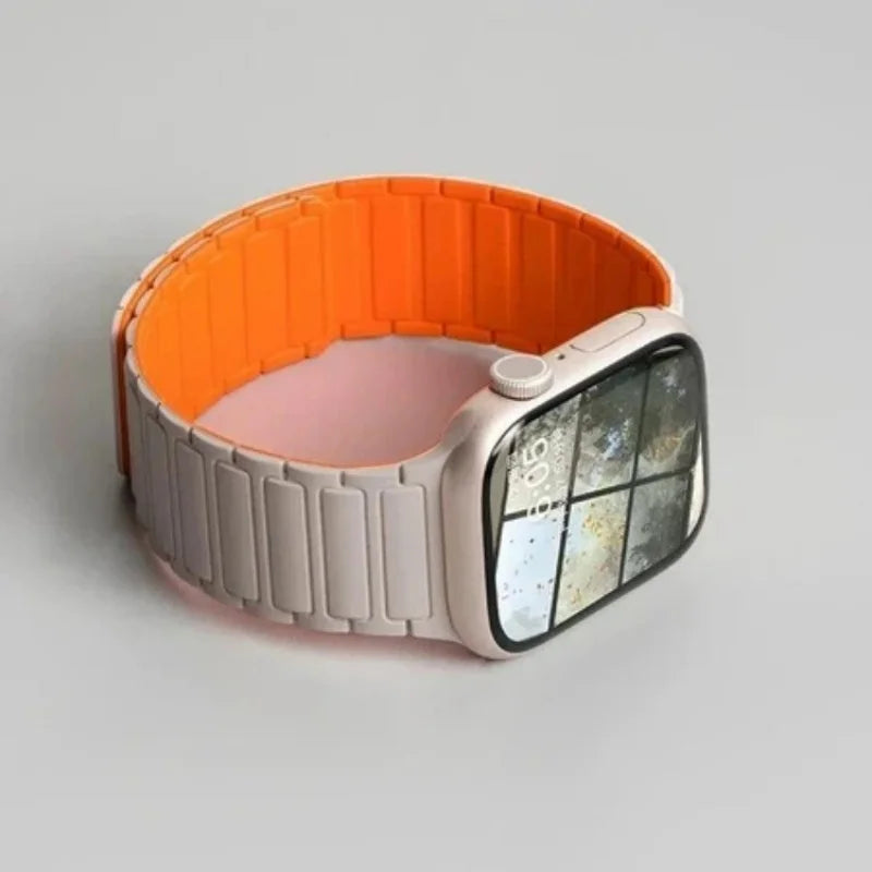 Magnetic Silicone Band for Apple Watch Ultra 2, Series 10/9/8/SE – All Sizes