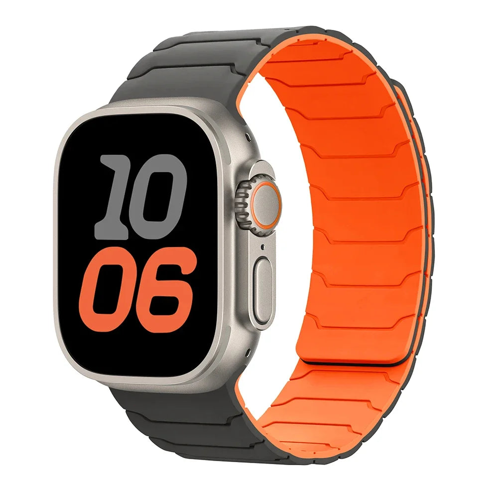 Magnetic Silicone Band for Apple Watch Ultra 2, Series 10/9/8/SE – All Sizes