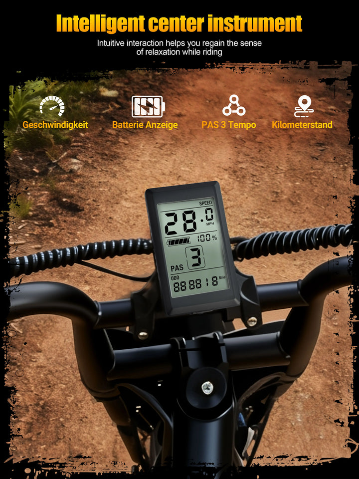 Eskute V100 Fat-Tire Electric Bike – 48V 13Ah, 16-Inch Tires